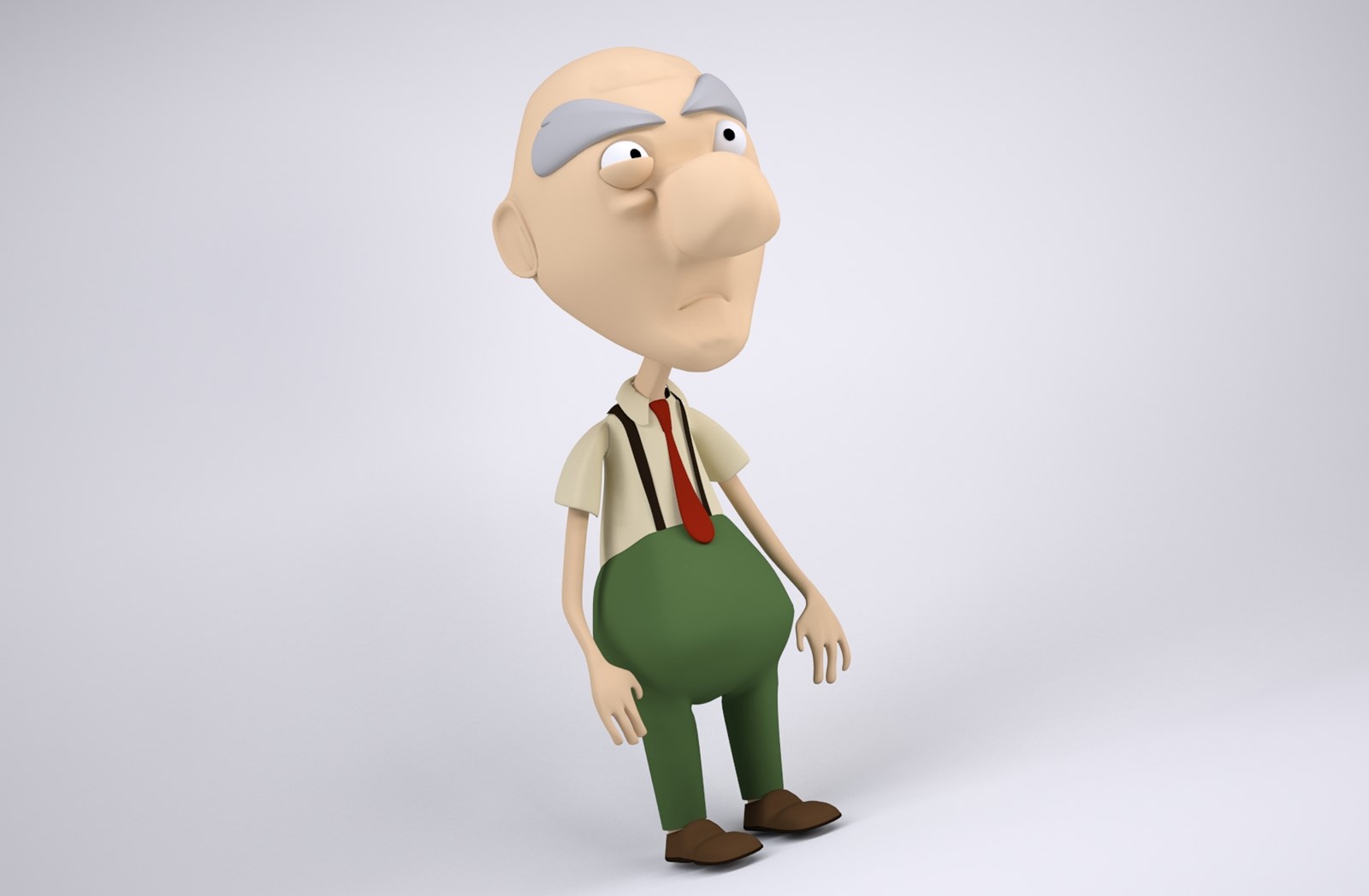Old Man Cartoon Character